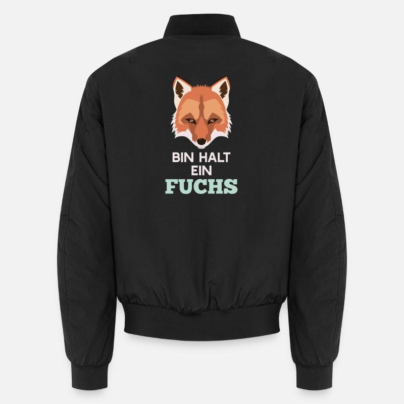 Bin halt ein Fuchs Rotfuchs Klug Clever Unisex Bomberjacke