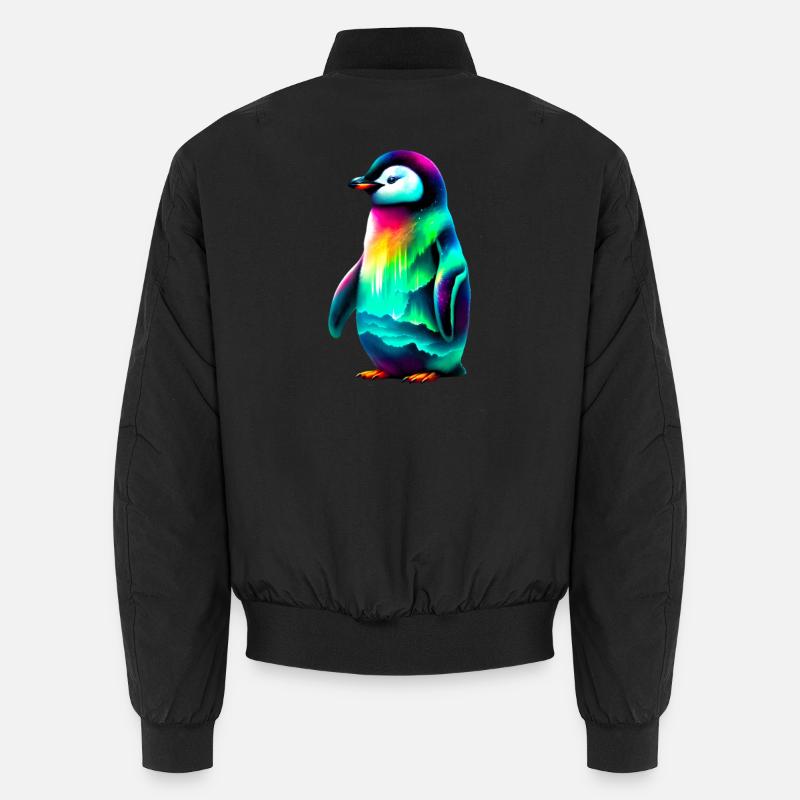 Pinguin - Unisex Bomberjacke - Schwarz