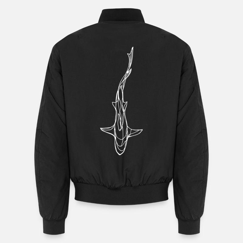 Silhouette de requin blanc - Bomber unisexe - noir