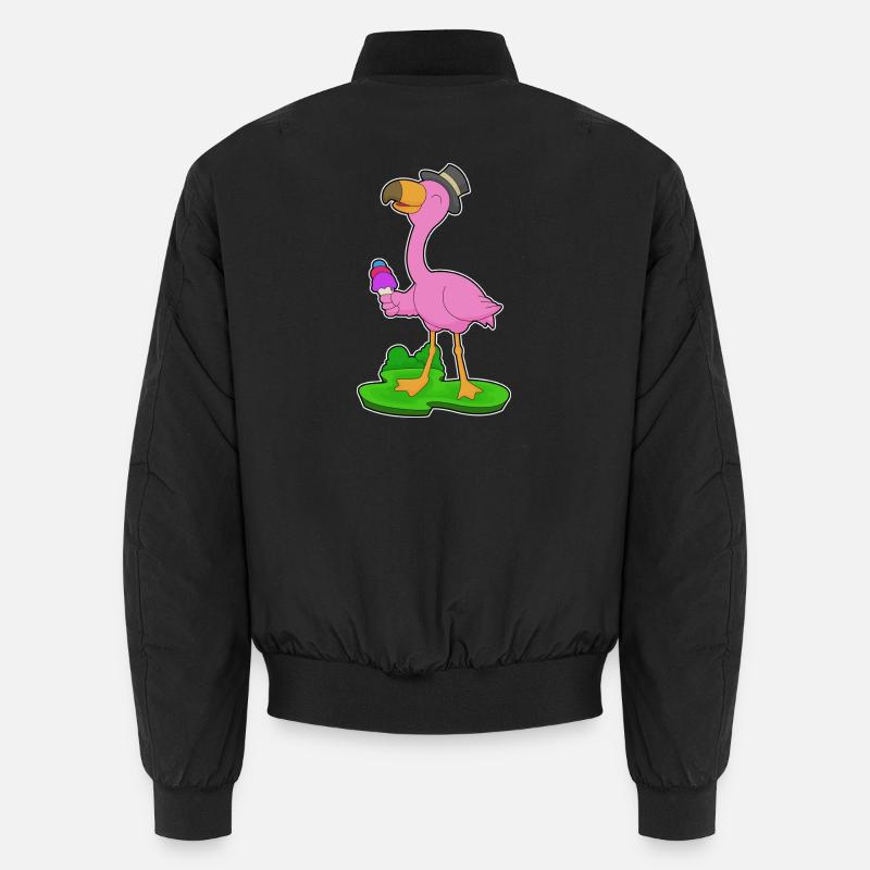 Glace Flamingo Waffle - Bomber unisexe - noir