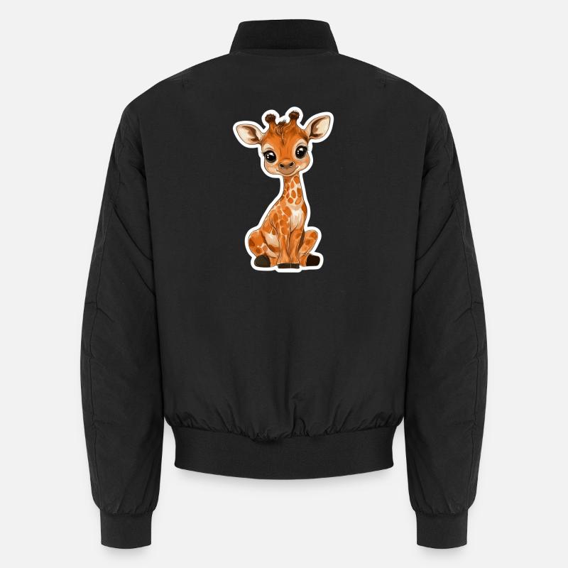 Giraffe - Unisex Bomber Jacket - black