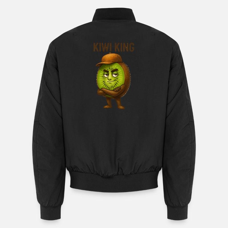 Kiwi King with Hat Unisex Bomber Jacket