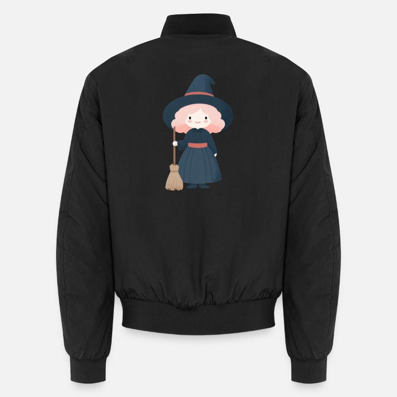 Halloween witch, kid style - Unisex Bomber Jacket - black