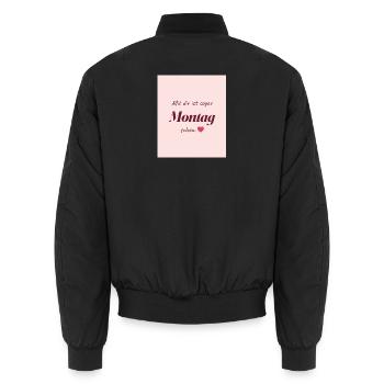 Montag Liebe - Unisex Bomberjacke - Schwarz - Hinten - AI Model Male 185 light (185cm)