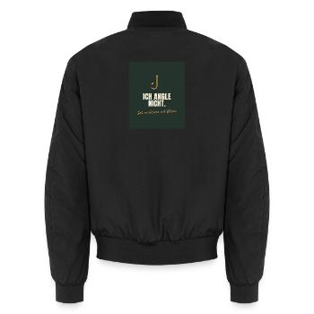 Angeln - Unisex Bomberjacke - Schwarz - Hinten - AI Model Male 185 light (185cm)