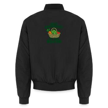 Mein Supermarkt ist der Garten - Unisex Bomberjacke - Schwarz - Hinten - AI Model Male 185 light (185cm)