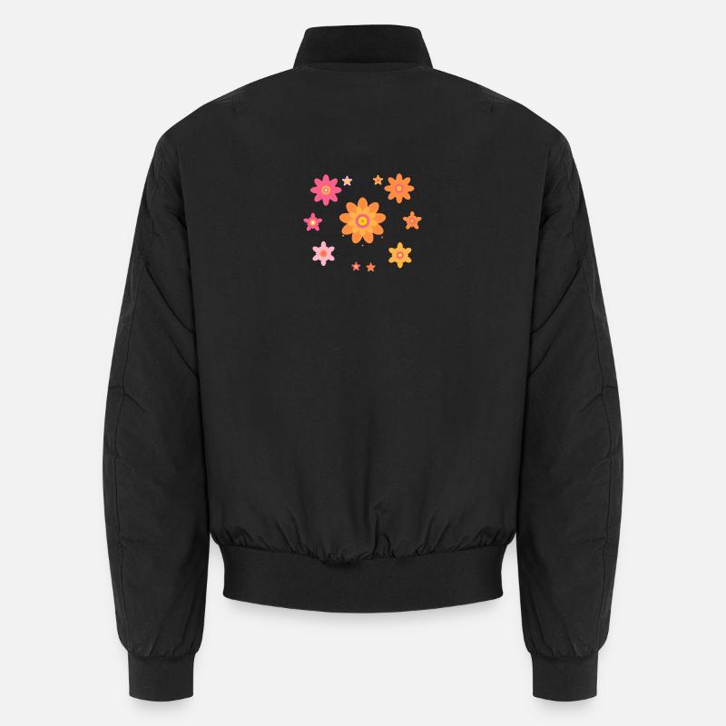 Bunte Blütenorbital Muster Unisex Bomberjacke