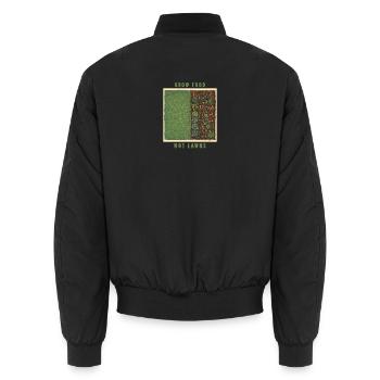 Grow Food, Not Lawns – Garten - Unisex Bomberjacke - Schwarz - Hinten - AI Model Male 185 light (185cm)