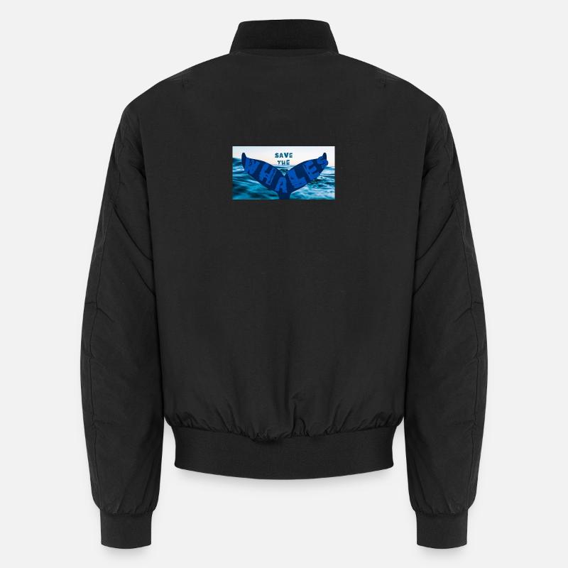 Save the whales - Unisex Bomber Jacket - black