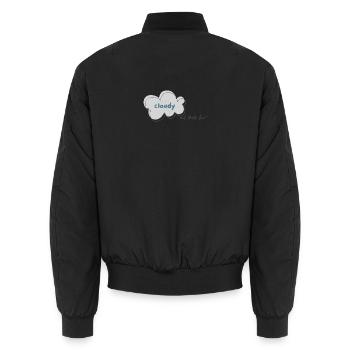 cloudy_person - Bomber unisexe - noir - Dos - AI Model Male 185 light (185cm)