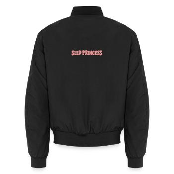 Schlittenprinzessin - Unisex Bomberjacke - Schwarz - Hinten - AI Model Male 185 light (185cm)