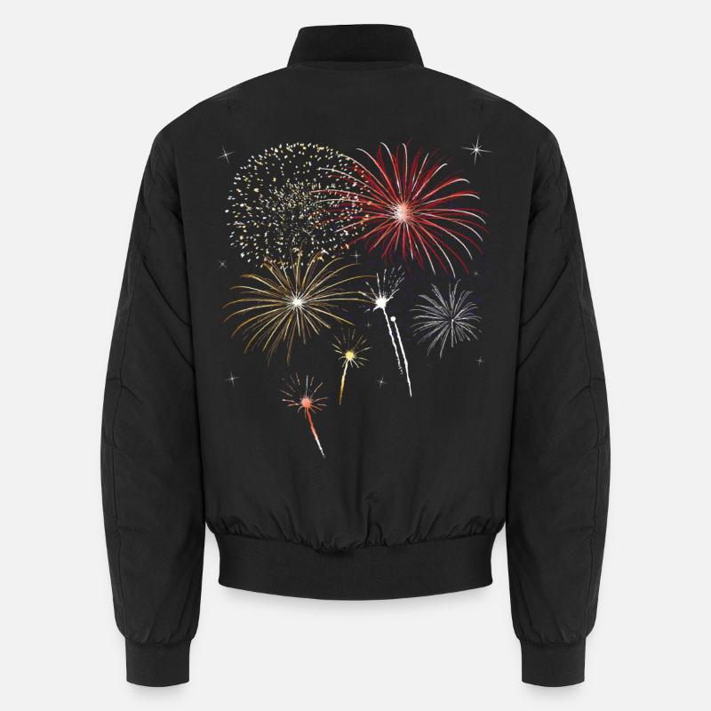 Feux d'artifice le jour de l'an Bomber unisexe