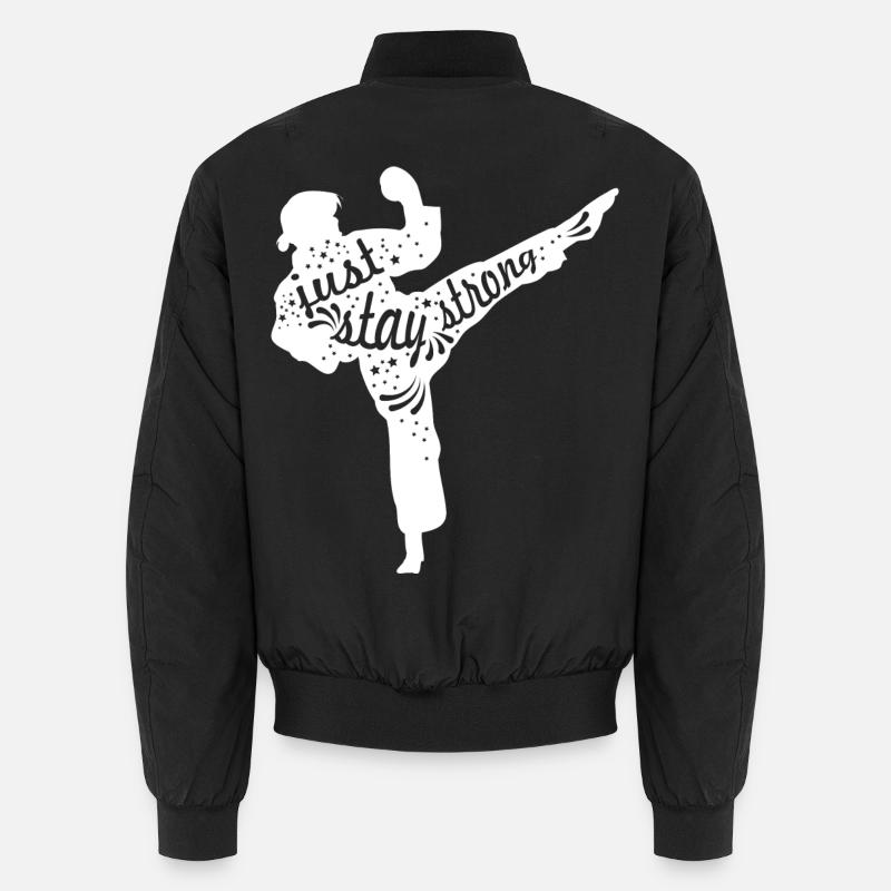 Karate Mädchen - Unisex Bomberjacke - Schwarz