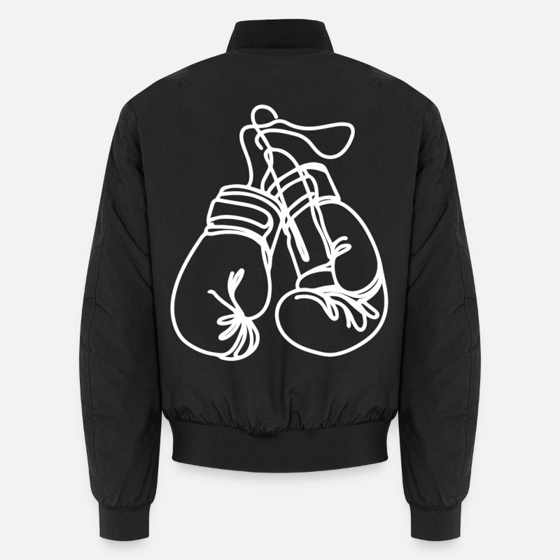 Boxhandschuhe Zeichnung - Unisex Bomberjacke - Schwarz