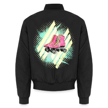 Années 60 Couleurs Patins à roulettes - Bomber unisexe - noir - Dos - AI Model Male 185 light (185cm)