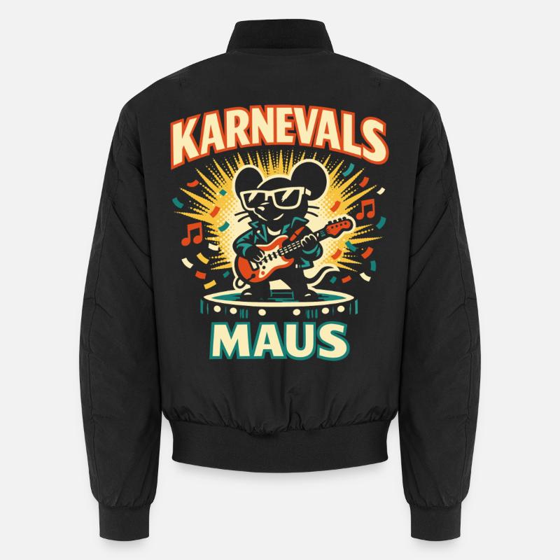 Carnival Mouse Rock Cologne Gift Cute - Unisex Bomber Jacket - black