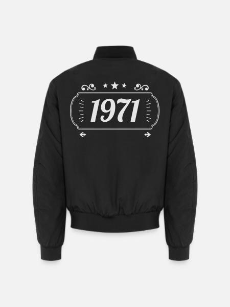 Vintage 1971 Retro Jubileum 1971 - Unisex bomberjack - zwart
