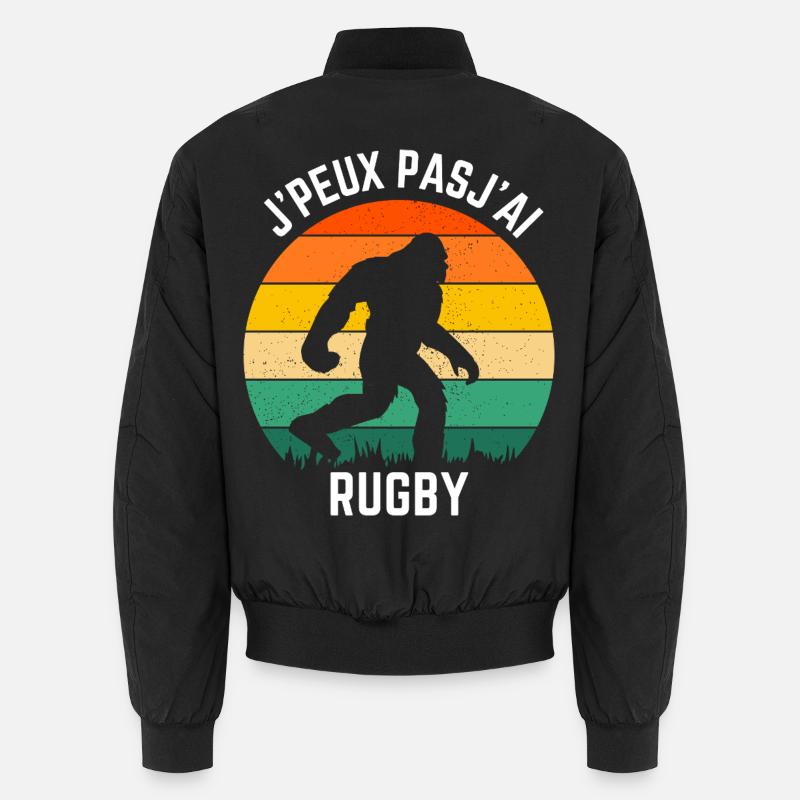 Sasquatch Rugby Retro Sun - Unisex Bomber Jacket - black