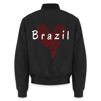 J’aime le Brésil, c’est le Brésil - Bomber unisexe - noir - Dos - AI Model Male 185 light (185cm)