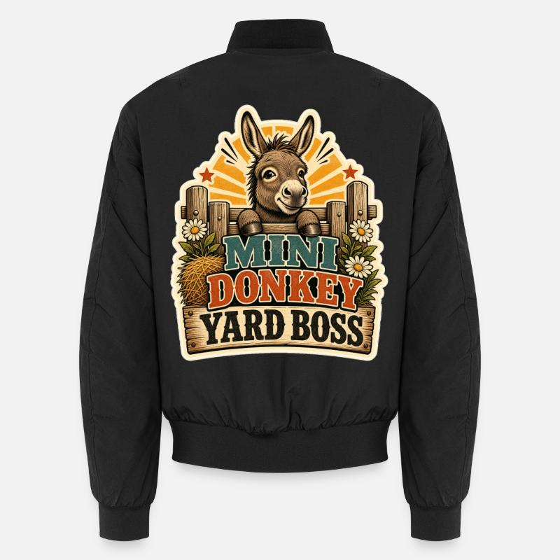 DONKEY YARD - Unisex Bomber Jacket - black