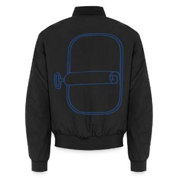 Fischdose Dose - Unisex Bomberjacke - Schwarz - Hinten - AI Model Male 185 light (185cm)