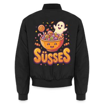 Süsses Halloween - Unisex Bomberjacke - Schwarz - Hinten - AI Model Male 185 light (185cm)