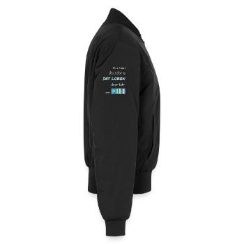Lebensmotto im Meeresstil - Unisex Bomberjacke - Schwarz - Rechts - AI Model Male 185 light (185cm)
