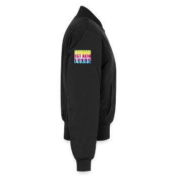 Teilhabe ist kein Luxus - Unisex Bomberjacke - Schwarz - Rechts - AI Model Male 185 light (185cm)