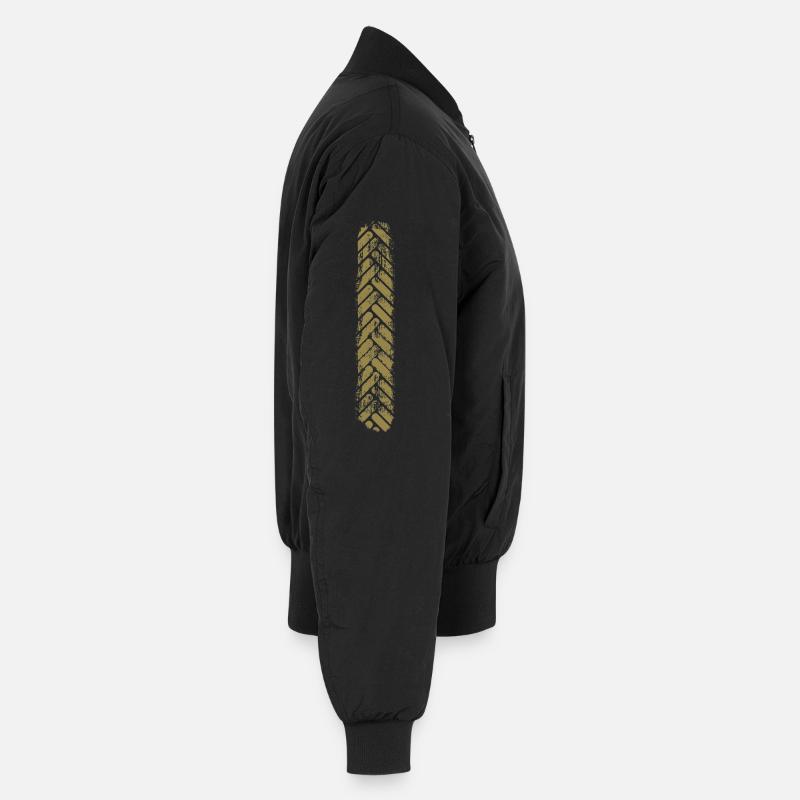 Chevron doré motif chevron vertical Bomber unisexe