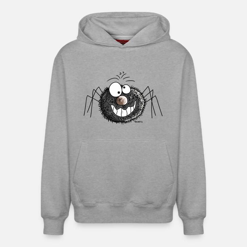 Arachnida - Sweat à capuche unisexe décontracté en coton biologique – de SPREAD - gris chiné