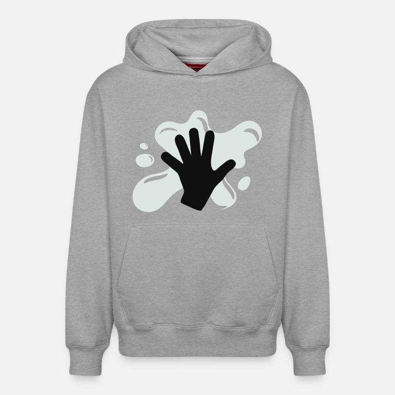 Action de colle climatique - Sweat à capuche unisexe décontracté en coton biologique – de SPREAD - gris chiné