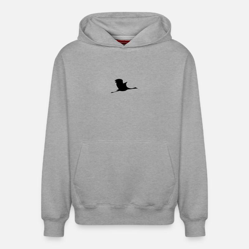 Grue volante - Sweat à capuche unisexe décontracté en coton biologique – de SPREAD - gris chiné