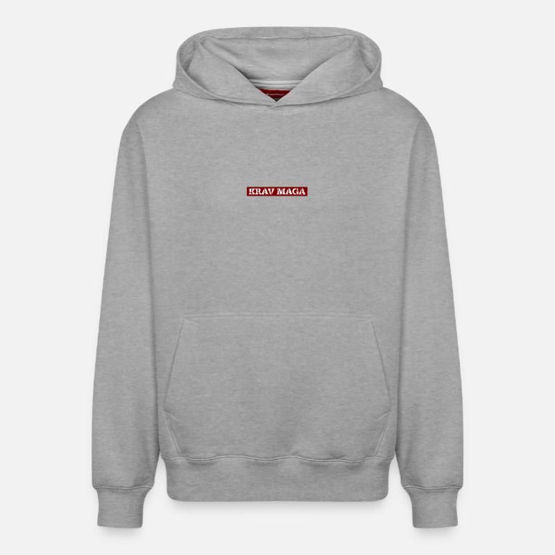 Krav Maga - Sweat à capuche unisexe décontracté en coton biologique – de SPREAD - gris chiné