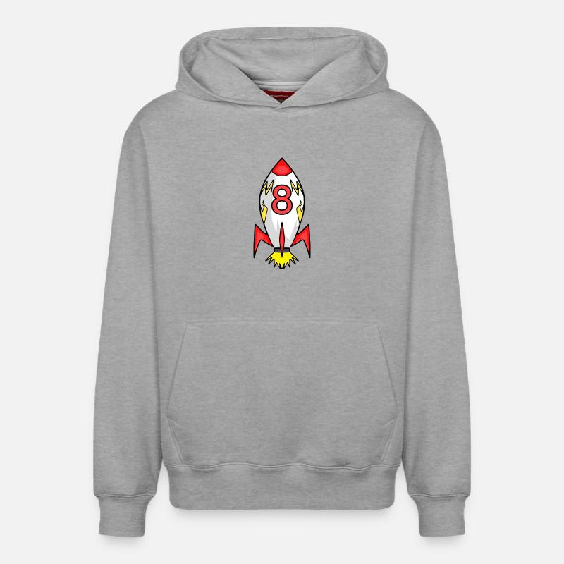 Rocket 8 ans - Sweat à capuche unisexe décontracté en coton biologique – de SPREAD - gris chiné