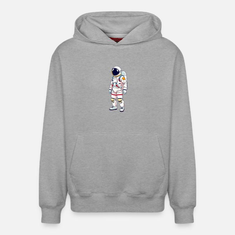 Astronaute - Sweat à capuche unisexe décontracté en coton biologique – de SPREAD - gris chiné