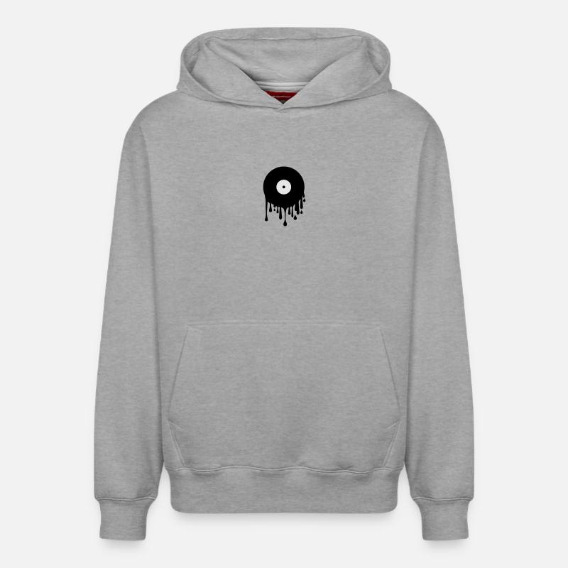 dj logo - Sweat à capuche unisexe décontracté en coton biologique – de SPREAD - gris chiné