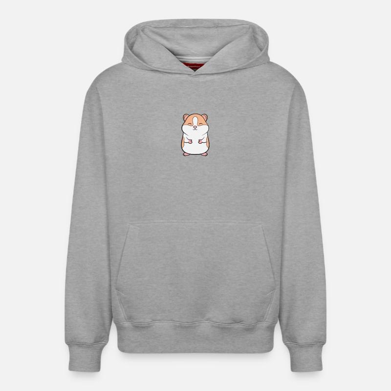 Hamster - Sweat à capuche unisexe décontracté en coton biologique – de SPREAD - gris chiné