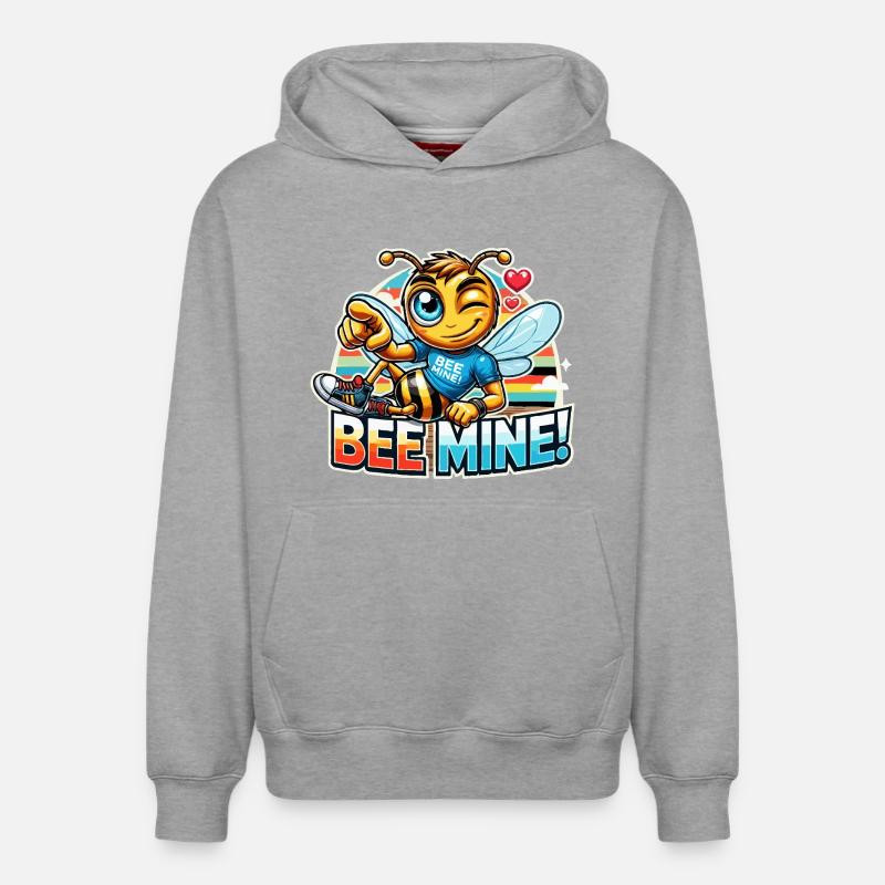 Bee Mine pour les hommes - Sweat à capuche unisexe décontracté en coton biologique – de SPREAD - gris chiné