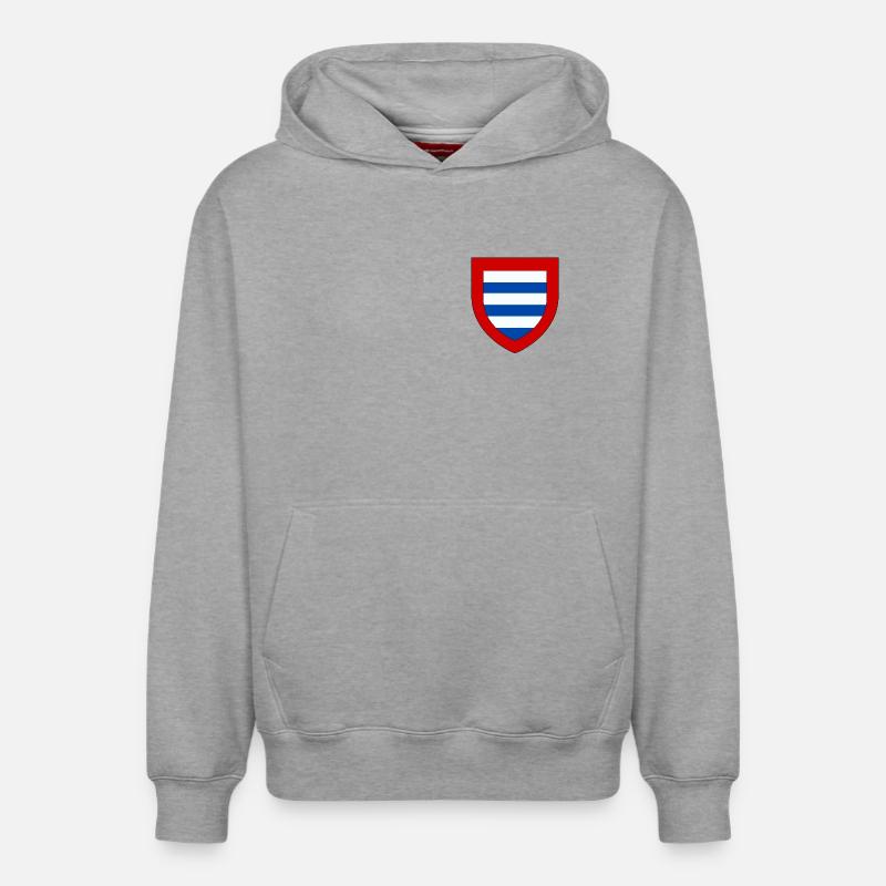 Blason du Goële - Sweat à capuche unisexe décontracté en coton biologique – de SPREAD - gris chiné