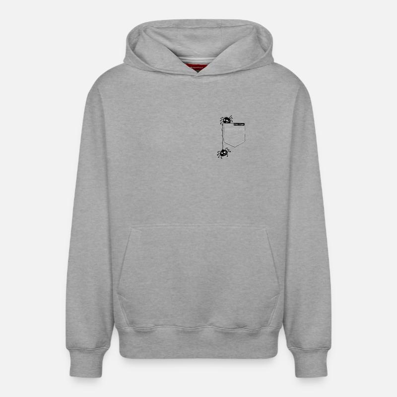 Arachnides - Sweat à capuche unisexe décontracté en coton biologique – de SPREAD - gris chiné