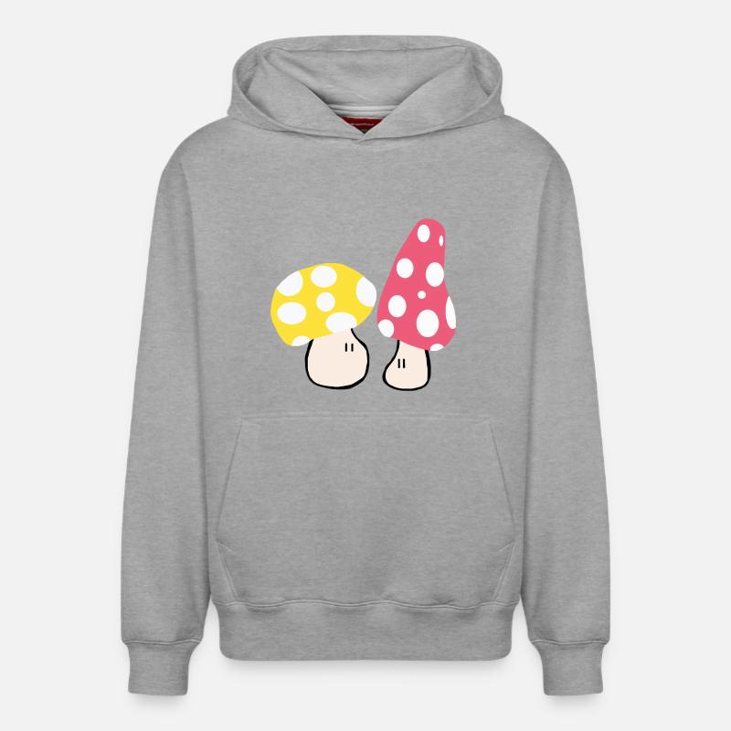 Champignons d’automne - Sweat à capuche unisexe décontracté en coton biologique – de SPREAD - gris chiné