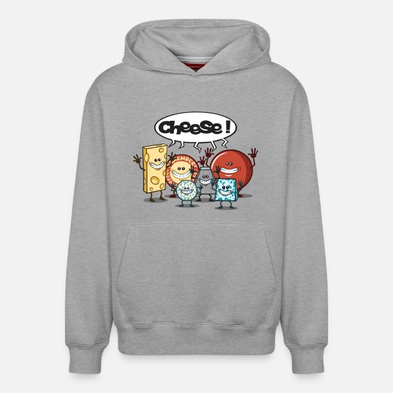 Cheese - Sweat à capuche unisexe décontracté en coton biologique – de SPREAD - gris chiné
