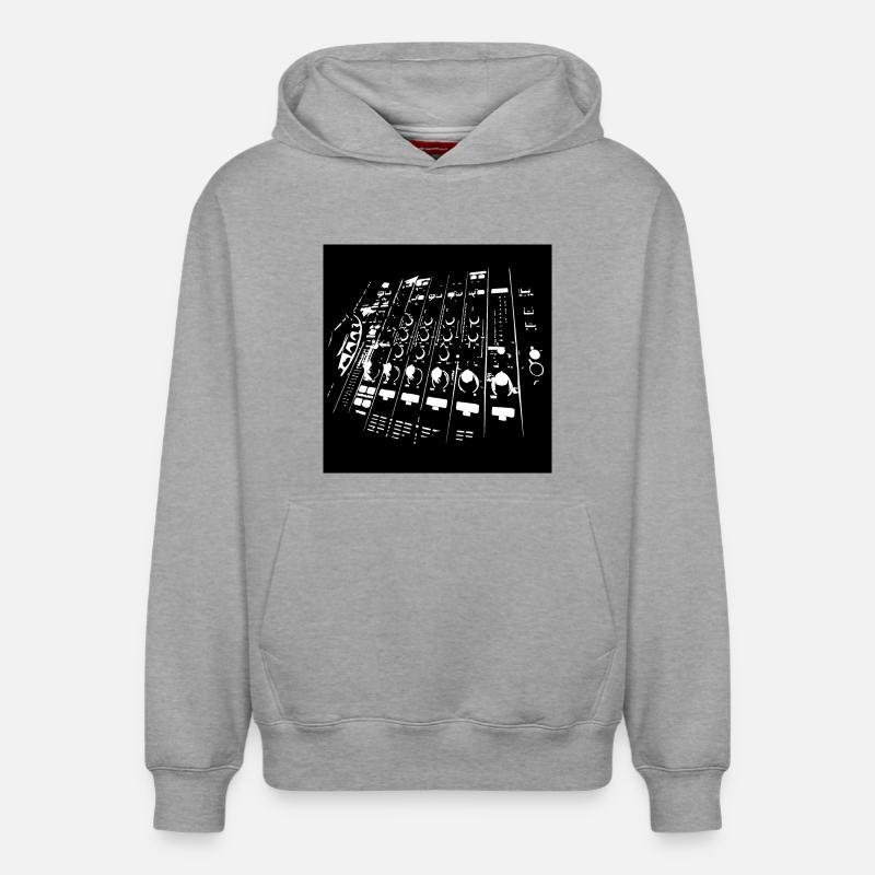 Masque DJ - Sweat à capuche unisexe décontracté en coton biologique – de SPREAD - gris chiné