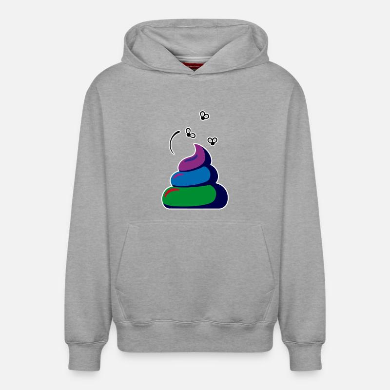 Merde - Sweat à capuche unisexe décontracté en coton biologique – de SPREAD - gris chiné