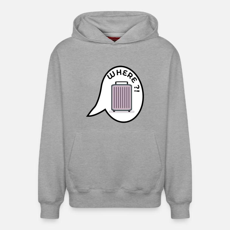 OÙ SUITCASE HOLIDAY - Sweat à capuche unisexe décontracté en coton biologique – de SPREAD - gris chiné