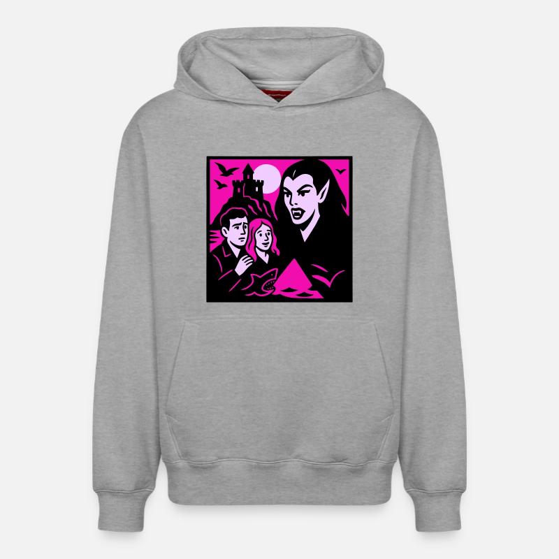 Vampire Countess - Relaxed Unisex Organic Hoodie – by SPREAD - heather grey