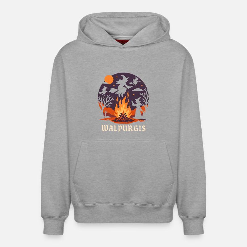 Walpurgis - Sweat à capuche unisexe décontracté en coton biologique – de SPREAD - gris chiné