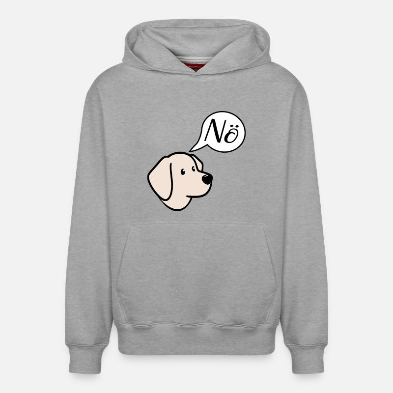 Pas de chiens - Sweat à capuche unisexe décontracté en coton biologique – de SPREAD - gris chiné