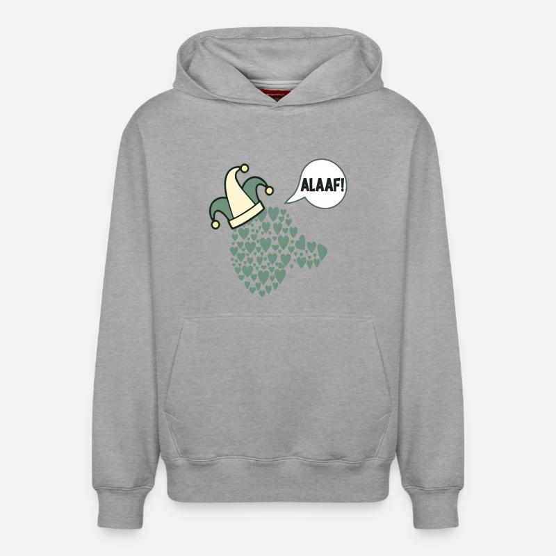 Le Prince des Chiens du Carnaval - Sweat à capuche unisexe décontracté en coton biologique – de SPREAD - gris chiné
