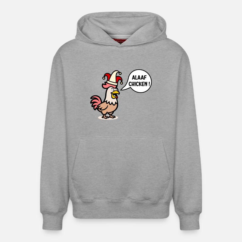 Carnaval des poulets anglais Alaaf - Sweat à capuche unisexe décontracté en coton biologique – de SPREAD - gris chiné